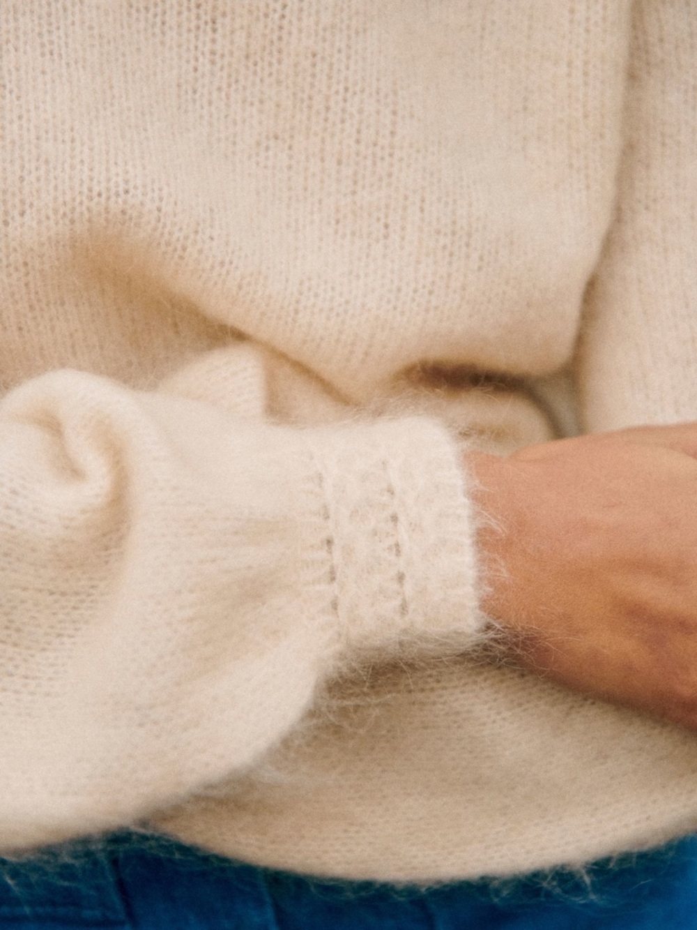 NWT Kethy Jumper-Cream Lace-Trim Knit Sweater - Picture 2 of 3